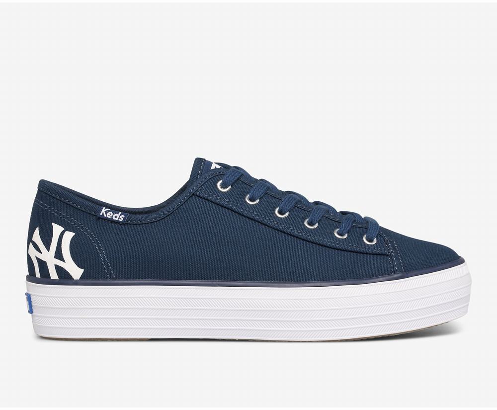 Women's Keds Triple Kick MLB® Sneakers Navy 7065149WA - South Africa